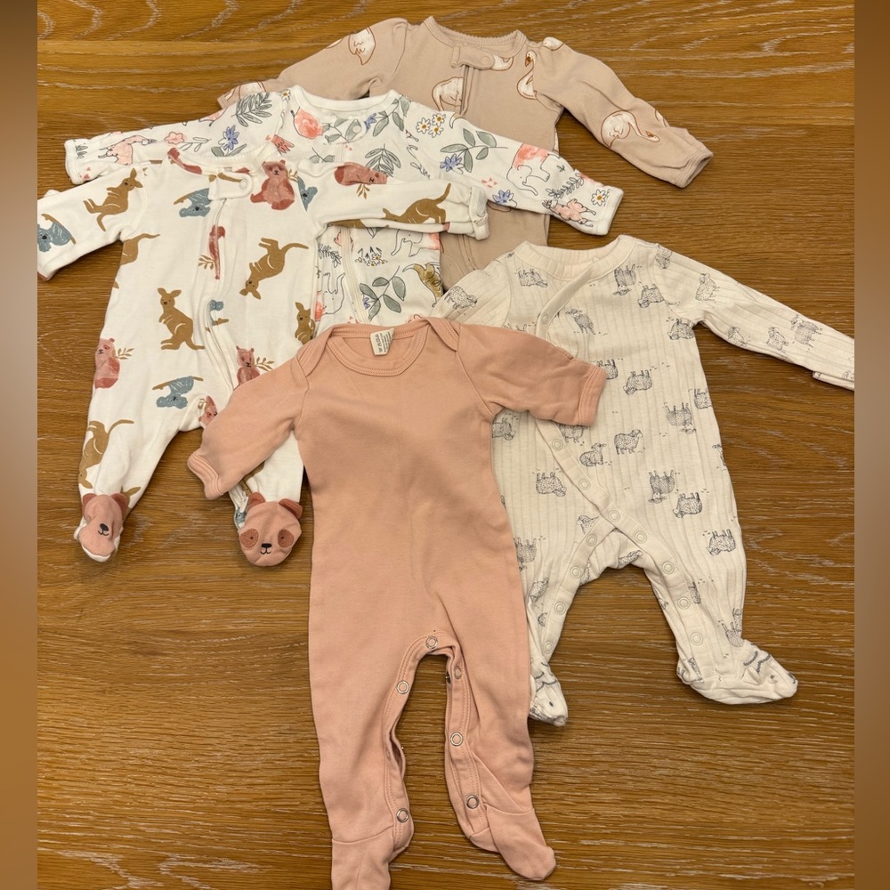 Newborn girls onesie lot